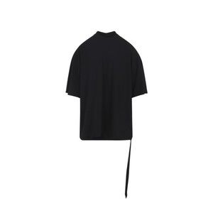 Drkshdw By Rick Owens Black Oversized T-Shirt With High Neckline - NWT